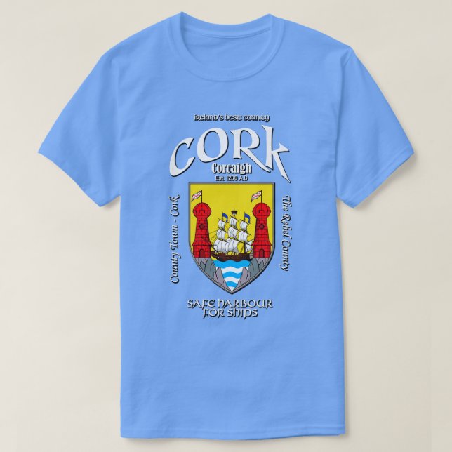 Cork Ireland Irish Wappen Coat of Arms T-Shirt (Design vorne)