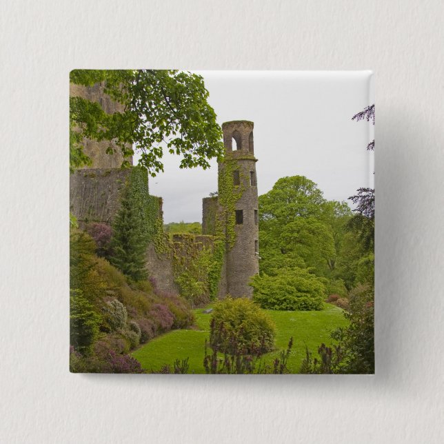 Cork, Irland. Das berüchtigte Schloss Blarney 2 Button (Vorderseite)