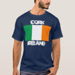 Cork, Irland mit irischer Flagge T-Shirt<br><div class="desc">Cork,  Irland mit irischer Flagge</div>