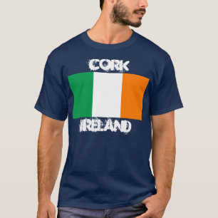 Cork, Irland mit irischer Flagge T-Shirt
