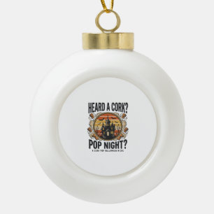 Cork Pop Halloween Spukhaus Vintage-Shirt_1 Keramik Kugel-Ornament