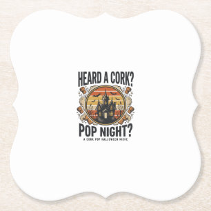 Cork Pop Halloween Spukhaus Vintage-Shirt_1 Untersetzer