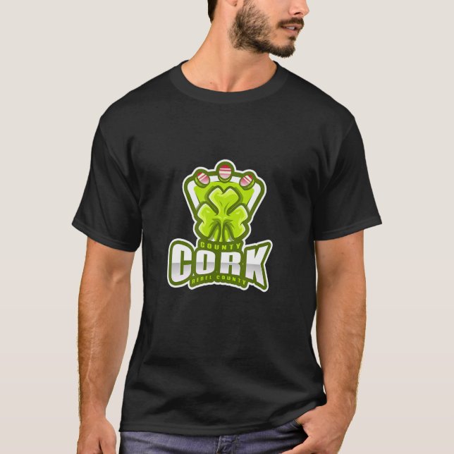 Cork Rebel County Shamrock Ireland Traditional Iri T-Shirt (Vorderseite)