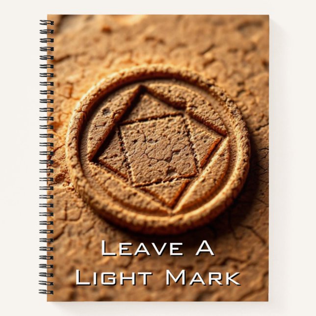 Cork Stamp Impression | Organic Geometric Seal Notizbuch (Vorderseite)