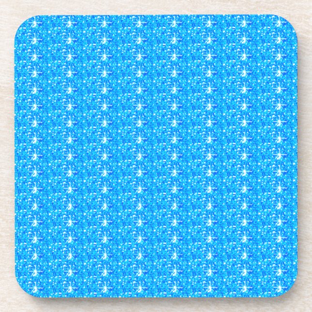 Cork Untersetzer Set Baby Blue Glitzer (Vorderseite)