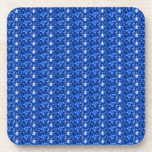 Cork Untersetzer Set Blue Glitzer