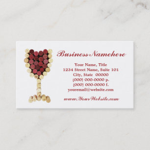 Cork Wine Glass Business Cards Visitenkarte