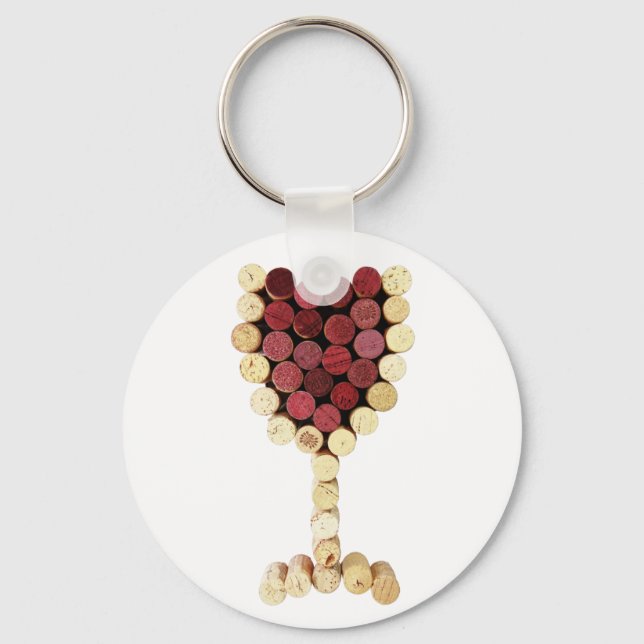 Cork Wine Glass Schlüsselanhänger (Vorderseite)