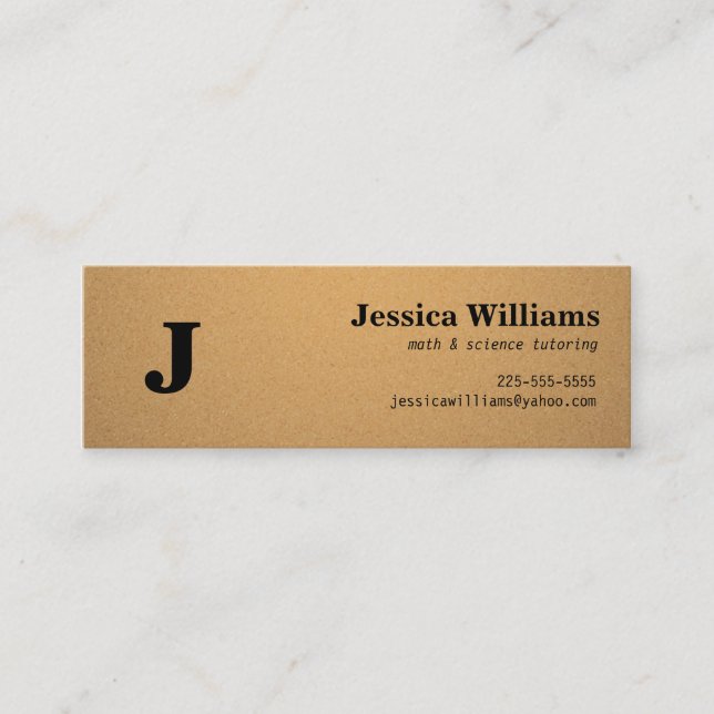 Corkboard Telefonkarte Mini Visitenkarte (Vorderseite)