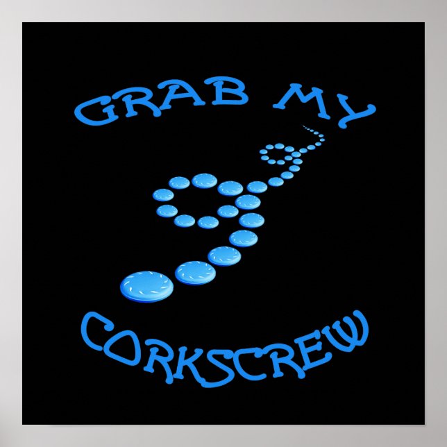 Corkschraube Frisbee Poster (Vorne)