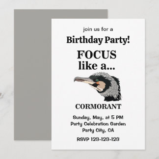 Cormorant Bird fokussiert wie ein kormoranischer G Einladung