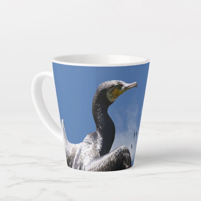 Cormorants Latte Tasse (Linke Ecke)
