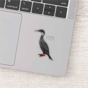 Cormoranvogel-Cartoon-Abbildung Aufkleber