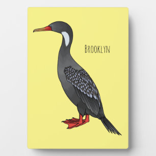 Cormoranvogel-Cartoon-Abbildung Fotoplatte