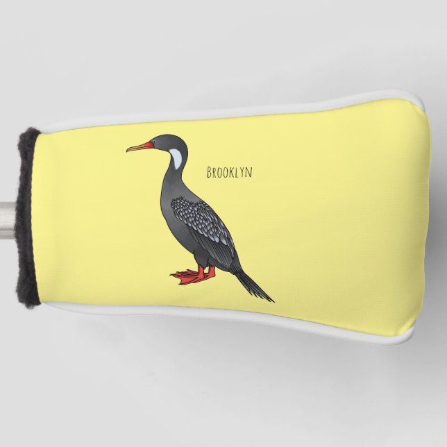Cormoranvogel-Cartoon-Abbildung Golf Headcover (Vorderseite)