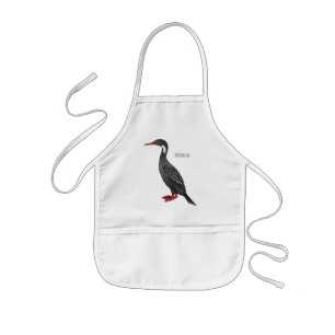 Cormoranvogel-Cartoon-Abbildung Kinderschürze