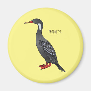 Cormoranvogel-Cartoon-Abbildung Magnet