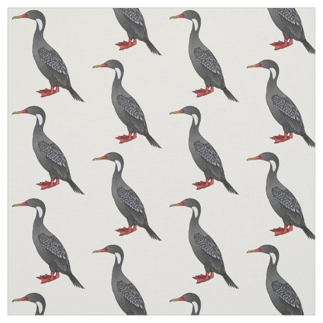 Cormoranvogel-Cartoon-Abbildung Stoff (Muster)