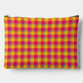Corn and Razzmatazz Plaid Gold Pink Yellow Zubehörtasche