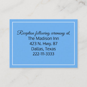 Corn Blume Blue Wedding Cards Begleitkarte