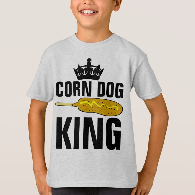 CORN DOG KING Boys Mens Funny T - Shirt (Vorderseite)