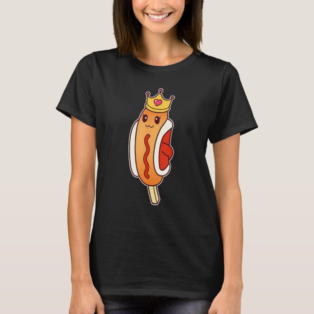 Corn Dog Queen   Foodie T-Shirt (Vorderseite)
