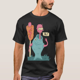 Corn Dog und seltsamer Mann in Bungeoppang verklei T-Shirt