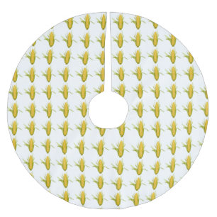 "CORN ON COB" CHRISTMAS TREE SKIRT POLYESTER WEIHNACHTSBAUMDECKE
