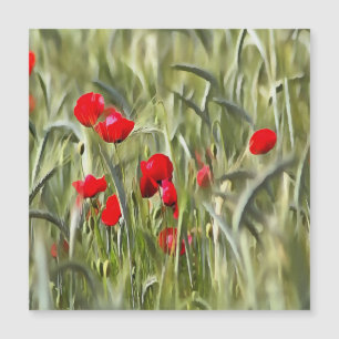Corn Poppies Magnetkarte