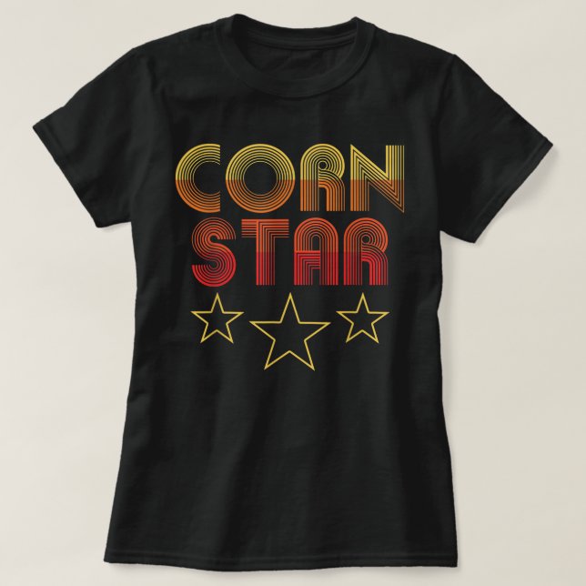 Corn Star - Retro Cornhole Team Funny T-Shirt (Design vorne)