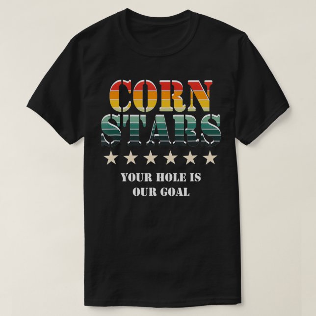 Corn Stars Funny Mens Cornhole Team Zubehör T-Shirt (Design vorne)
