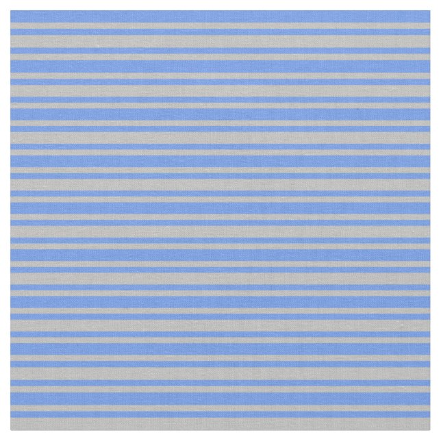 Cornblume Blau und Graufarbene Streifen Stoff (Nahaufnahme)