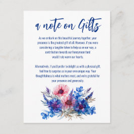 Cornblumen und Lavendel-Note über Geschenke Einsch Begleitkarte