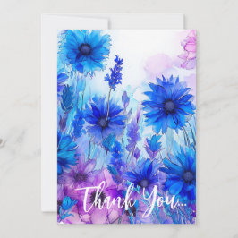 💍 Cornblumen und Lavender Bliss Dankeskarte