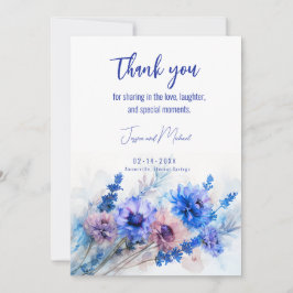 💍 Cornblumen und Lavender Bliss Dankeskarte