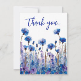 💍 Cornblumen und Lavender Bliss Dankeskarte