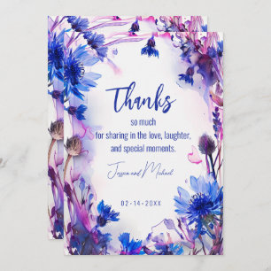 💍 Cornblumen und Lavender Bliss Dankeskarte