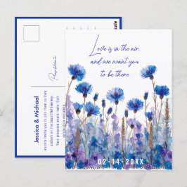 💍 Cornblumen und Lavender Elegance Postkarte