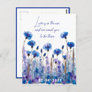 💍 Cornblumen und Lavender Elegance Postkarte