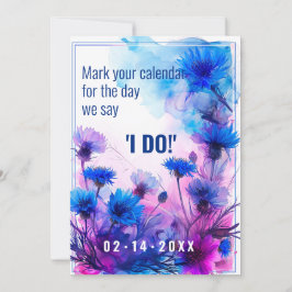 💍 Cornblumen und Lavender Elegance Save The Date