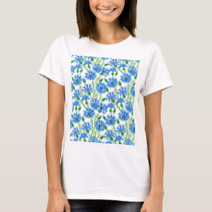 Cornblumenmuster T-Shirt