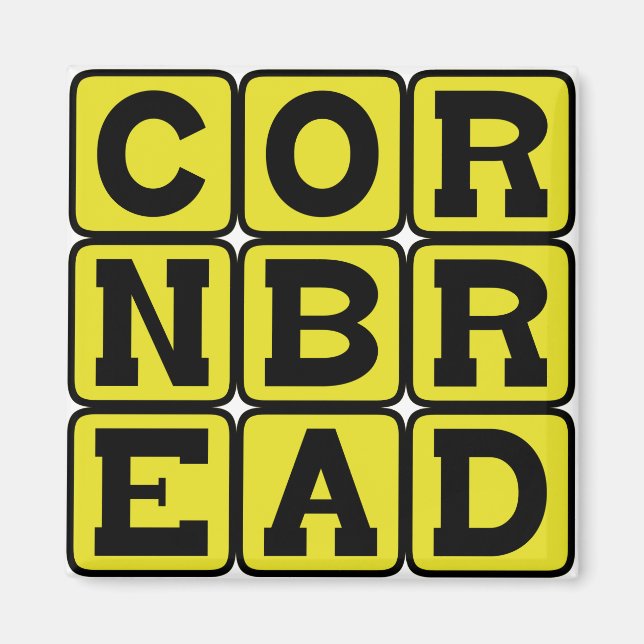 Cornbrot, Cornmehl Brot Magnet (Vorne)