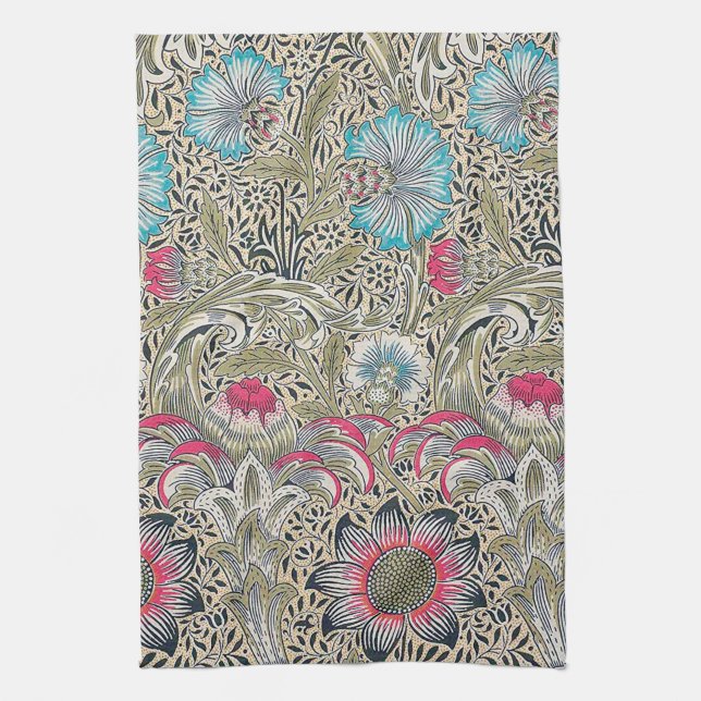 Corncockle, William Morris Geschirrtuch (Vertikal)