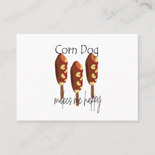 Corndog macht mich glücklich, schnell zu essen visitenkarte