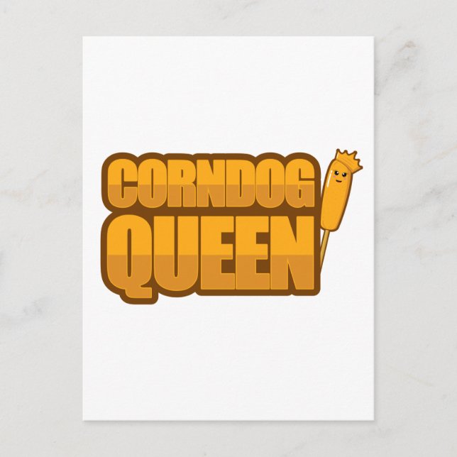 Corndog Queen Corn Hundeliebhaber Geschenk Postkarte (Vorderseite)