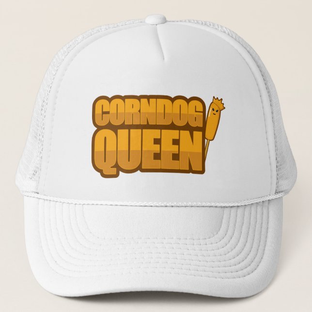 Corndog Queen Corn Hundeliebhaber Geschenk Truckerkappe (Vorderseite)