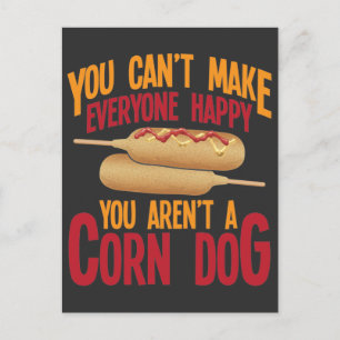 Corndog Stick Fast Food Lover Mais Hot Dog Postkarte