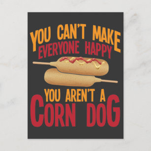 Corndog Stick Fast Food Lover Mais Hot Dog Postkarte