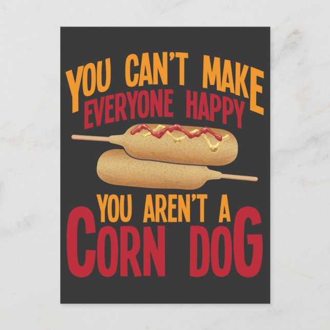 Corndog Stick Fast Food Lover Mais Hot Dog Postkarte (Vorderseite)