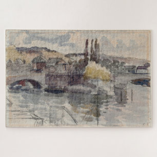 Corneille Bridge in Rouen von Camille Pissarro Puzzle